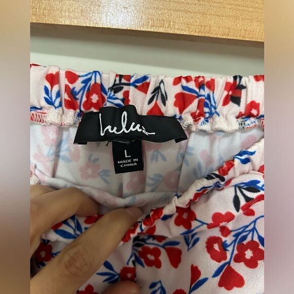 Lulus Golden Hour Blush and Navy Floral Print Strapless Midi Dress - Picture 10 of 12